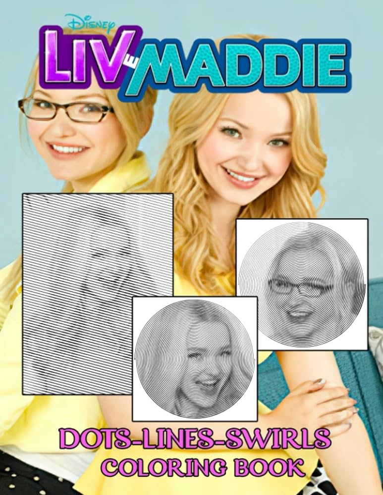 Liv and maddie dots lines swirls coloring book fantastic liv and maddie adult color puzzle activity books for men and women activity book lover gifts nicolaide agneta libros