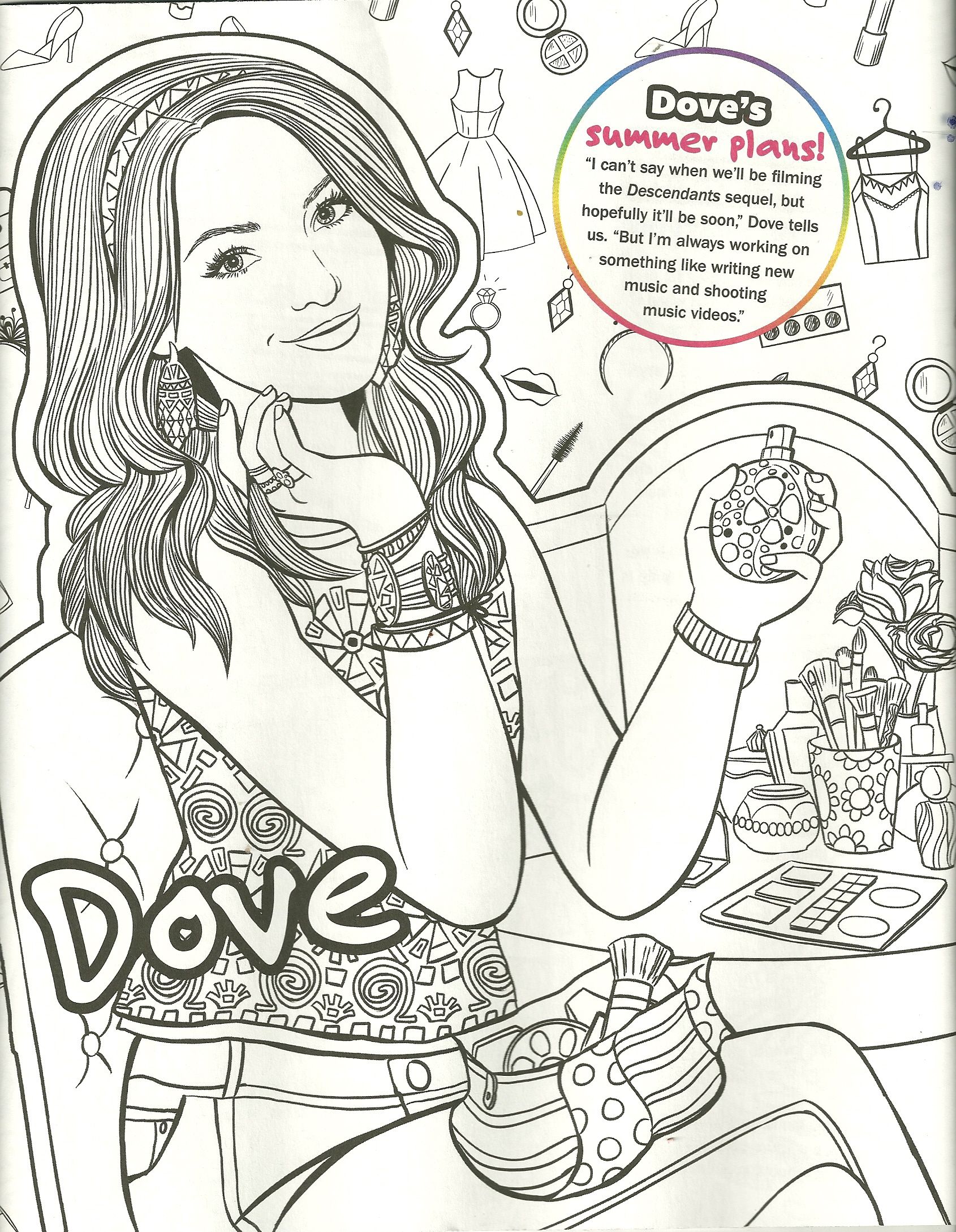Dove cameron liv maddie mal coloring page descendants coloring pages disney coloring pages coloring pages inspirational