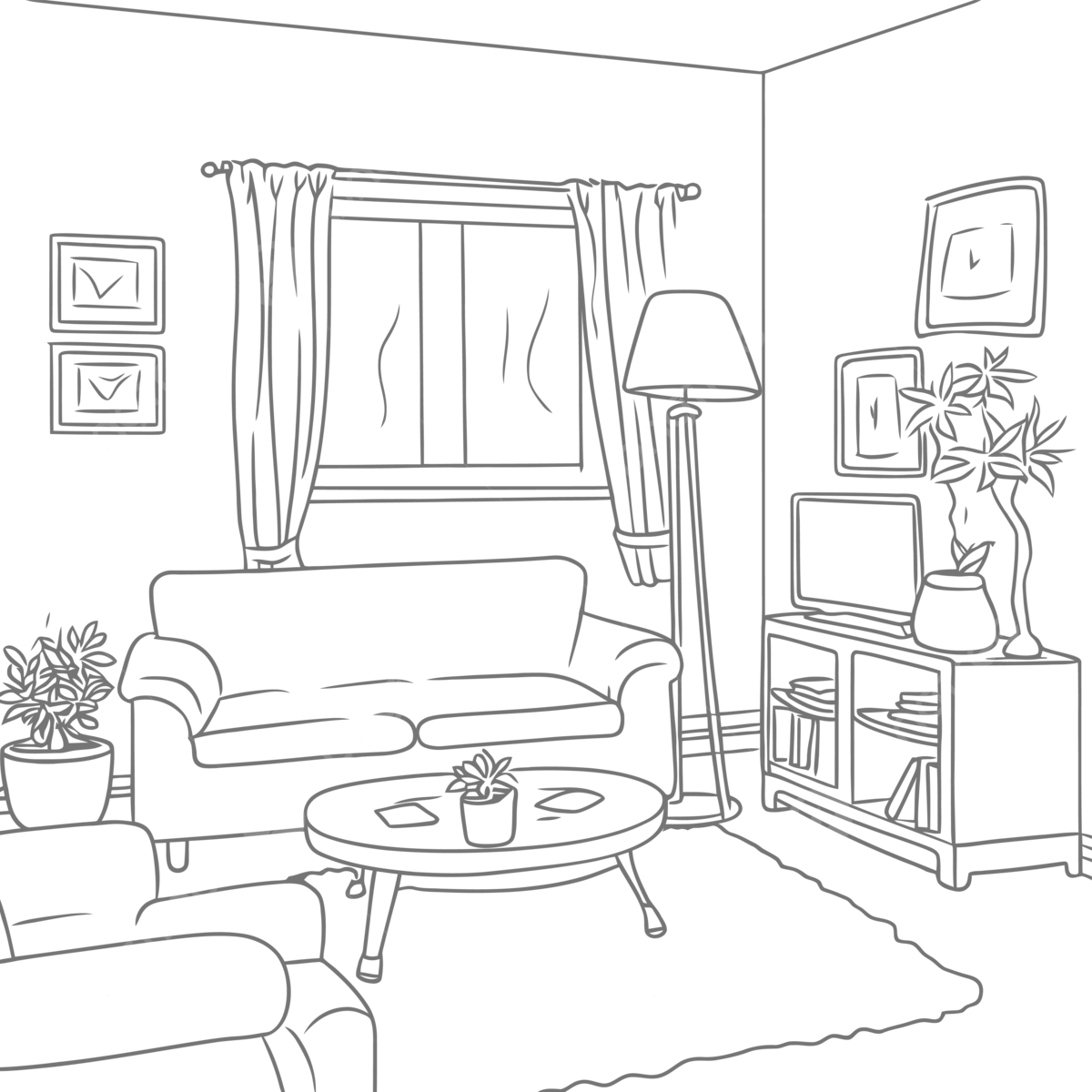 Drawing of living room coloring pages outline sketch vector wing drawing ring drawing living room drawing png and vector with transparent background for free download