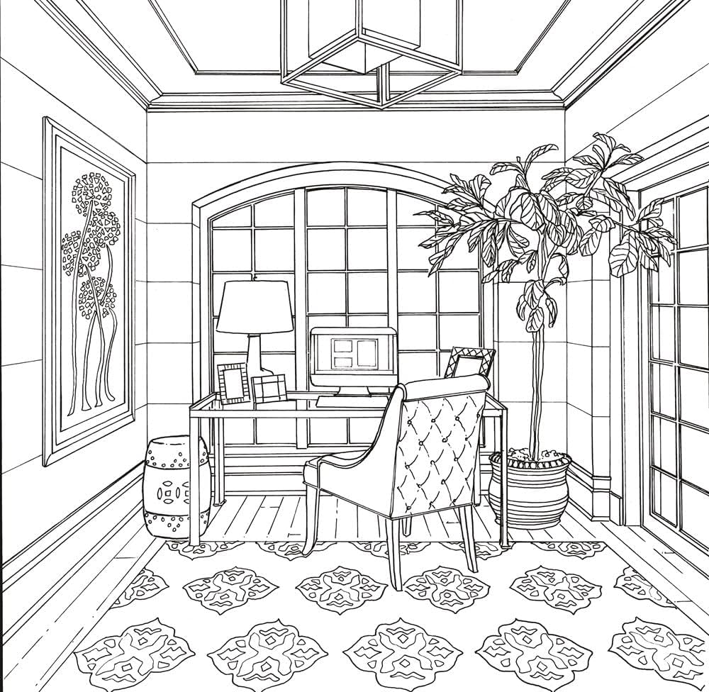 Color at home a young house love coloring book petersik sherry john borawski joan paige tate co books