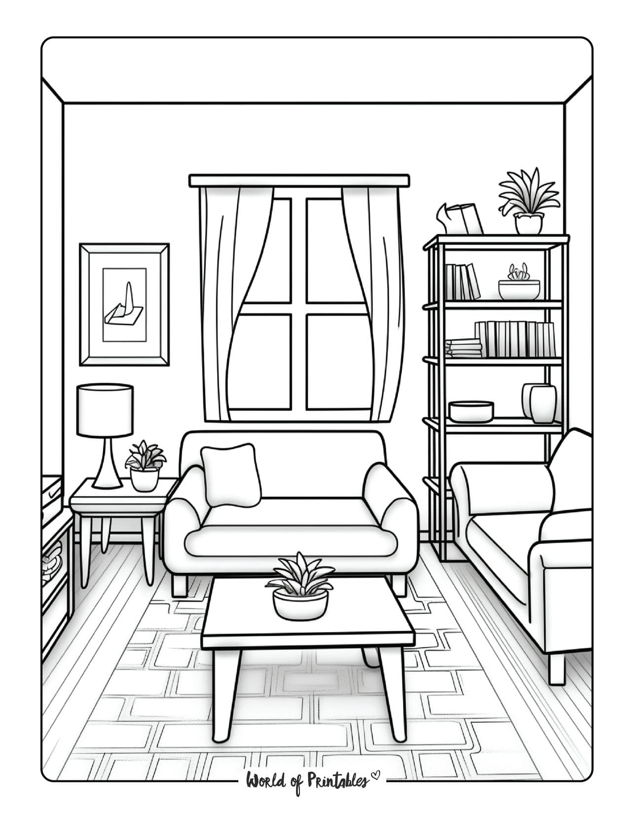 Room coloring pages