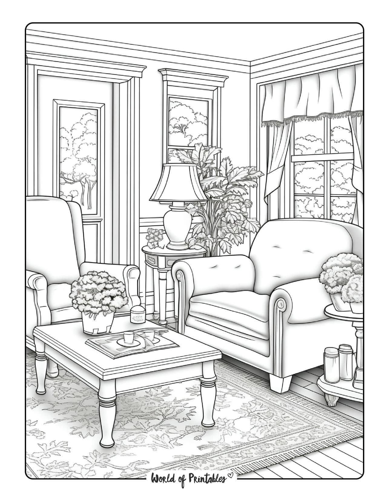 Room coloring pages