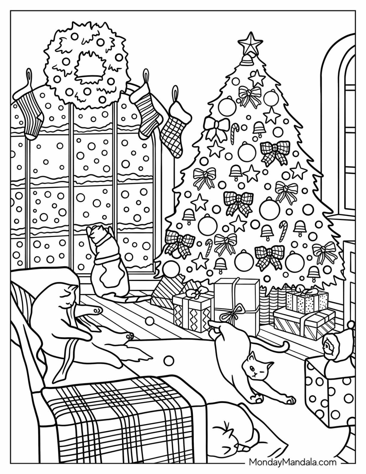 Christmas coloring pages for adults free printables