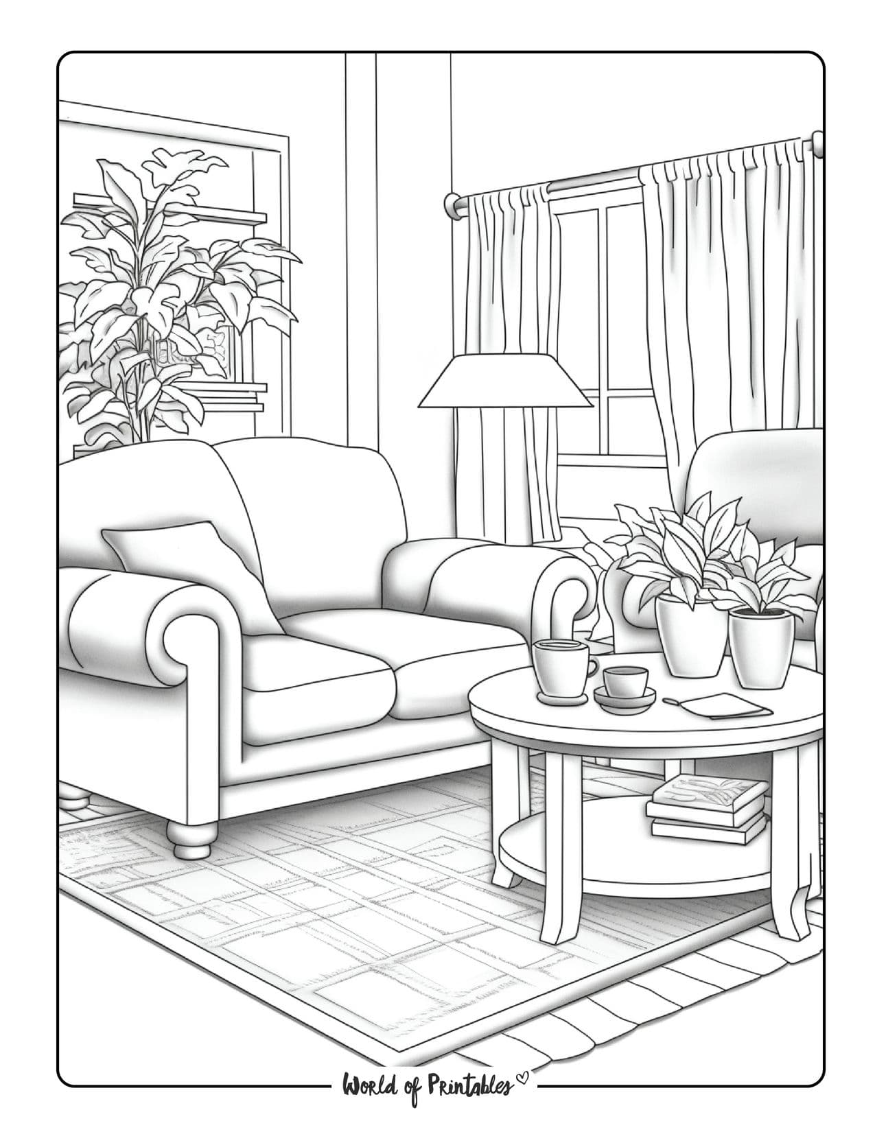 Room coloring pages