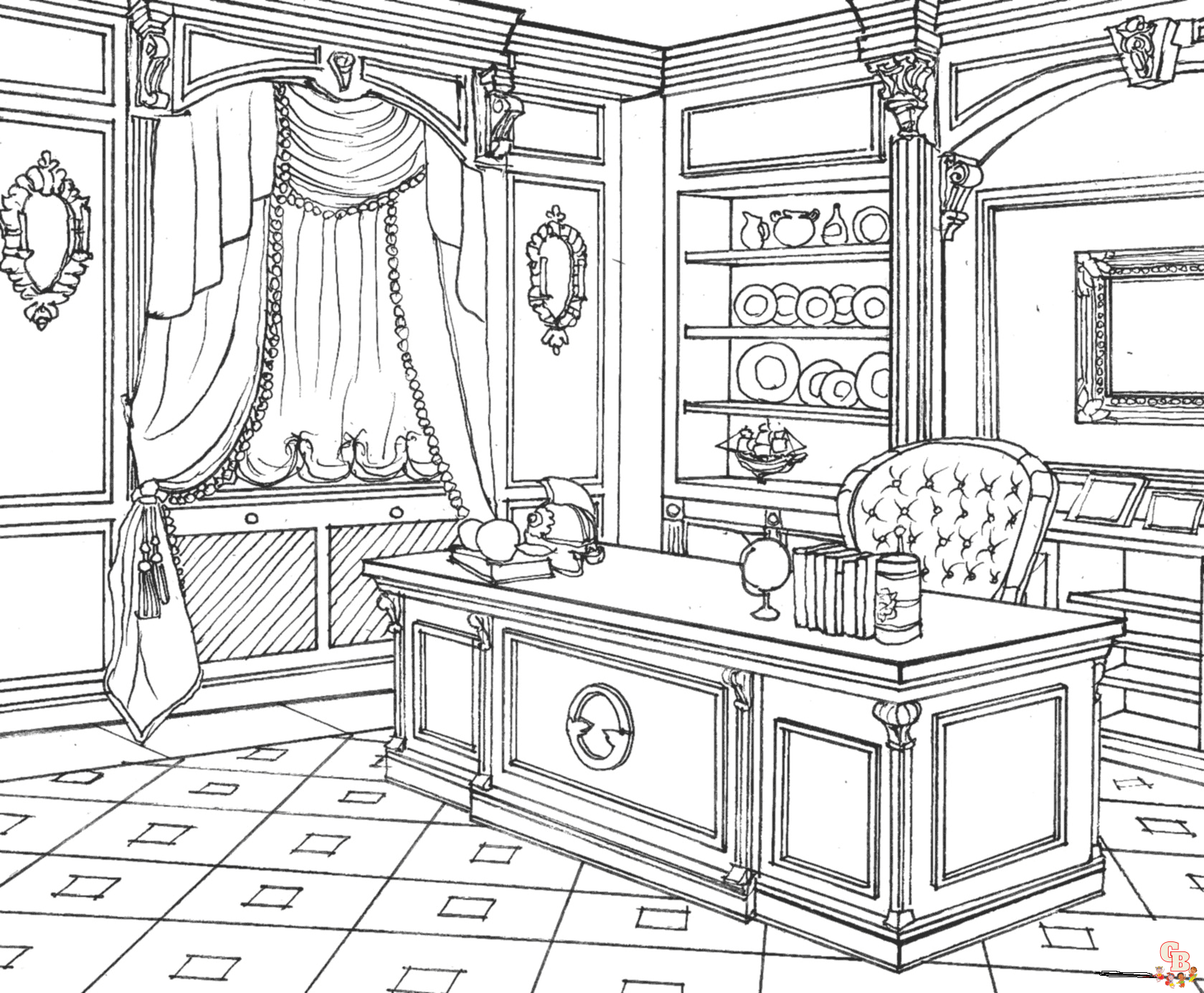Inside house coloring pages fun and free printable sheets for kids