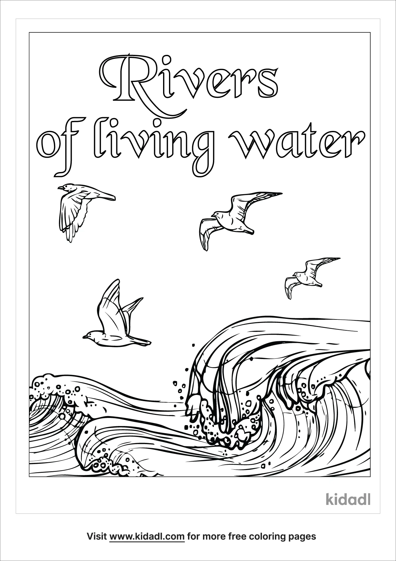 Free rivers of living water coloring page coloring page printables
