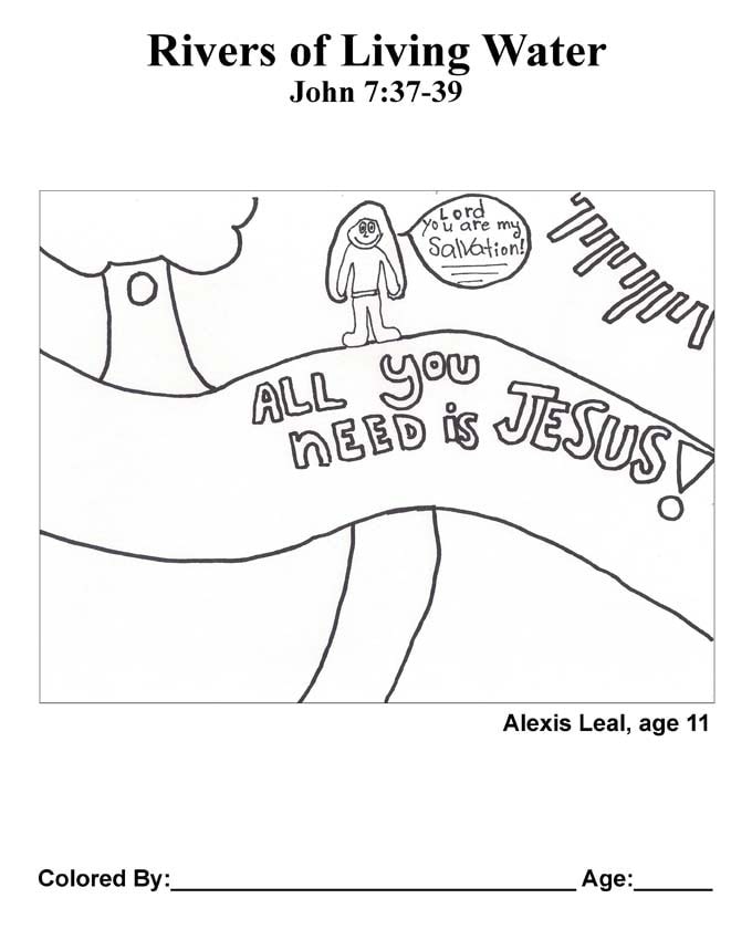 Kids color me bible gospel of john