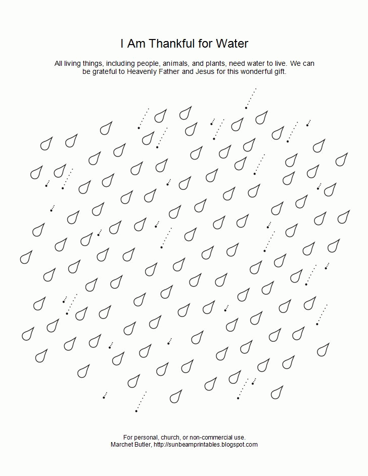 Printable coloring thankful for water coloring page