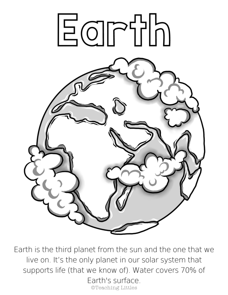 Planetsolar system coloring pages