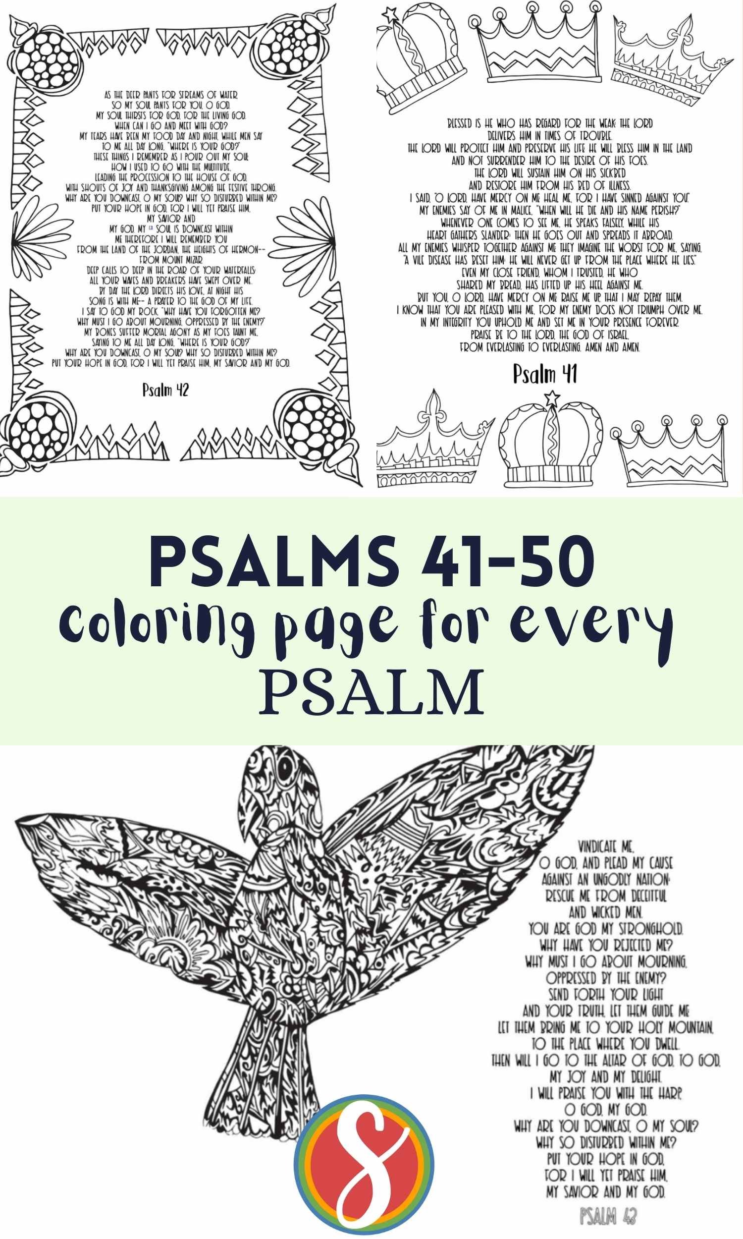Free psalms coloring pages â stevie doodles