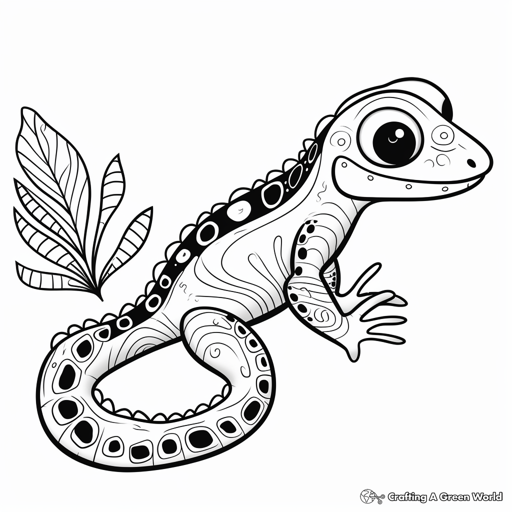 Gecko coloring pages