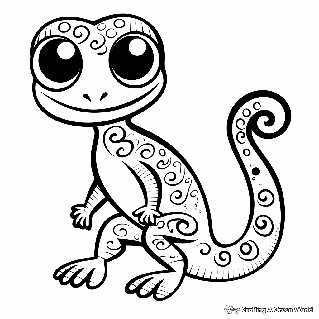Gecko coloring pages