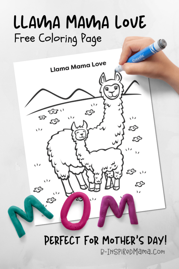 A free llama coloring page