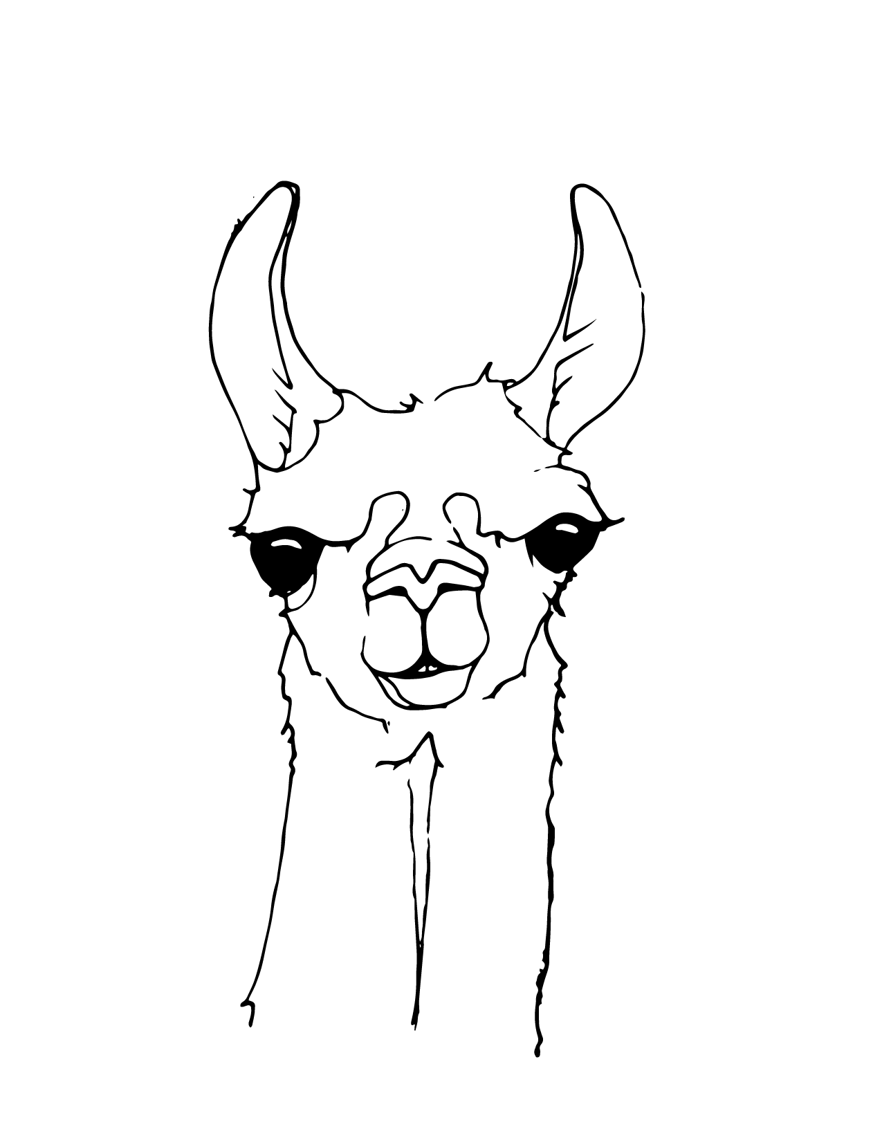 Llama coloring pages