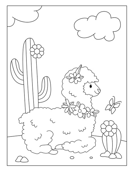 Alpaca coloring images stock photos d objects vectors