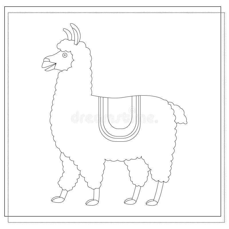 Coloring llama stock illustrations â coloring llama stock illustrations vectors clipart