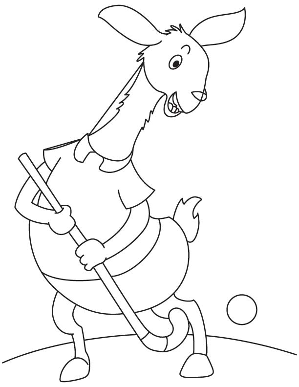 Llama playing hockey coloring page download free llama playing hockey coloring page for kids best coloring pages