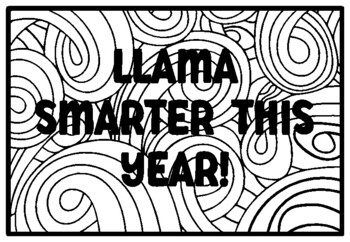 Llama smarter this year llama coloring pages llama pattern art polygon art