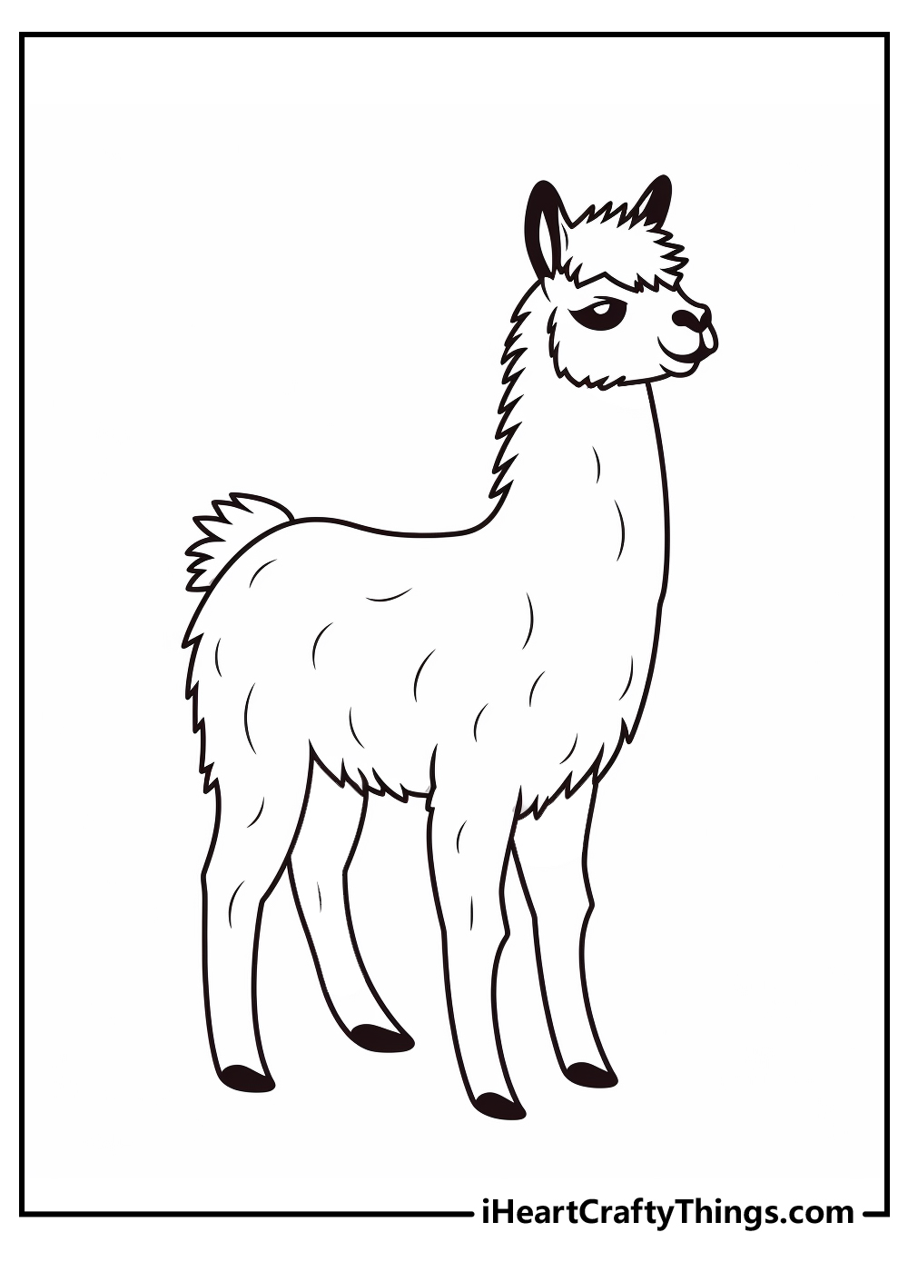 Llama coloring pages free printables