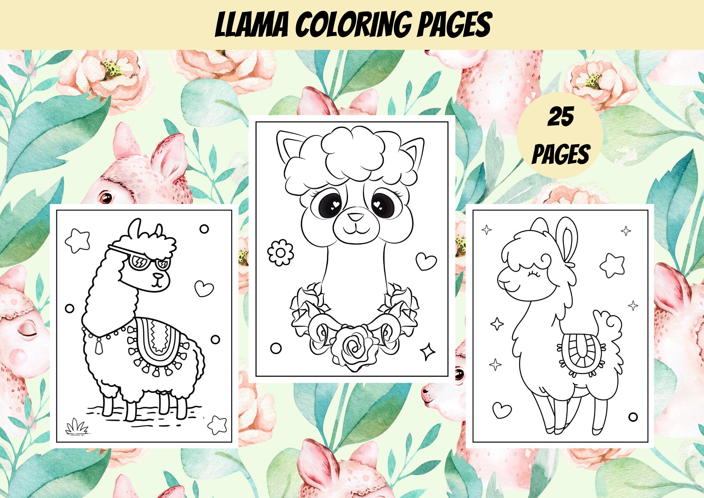 Llama coloring page
