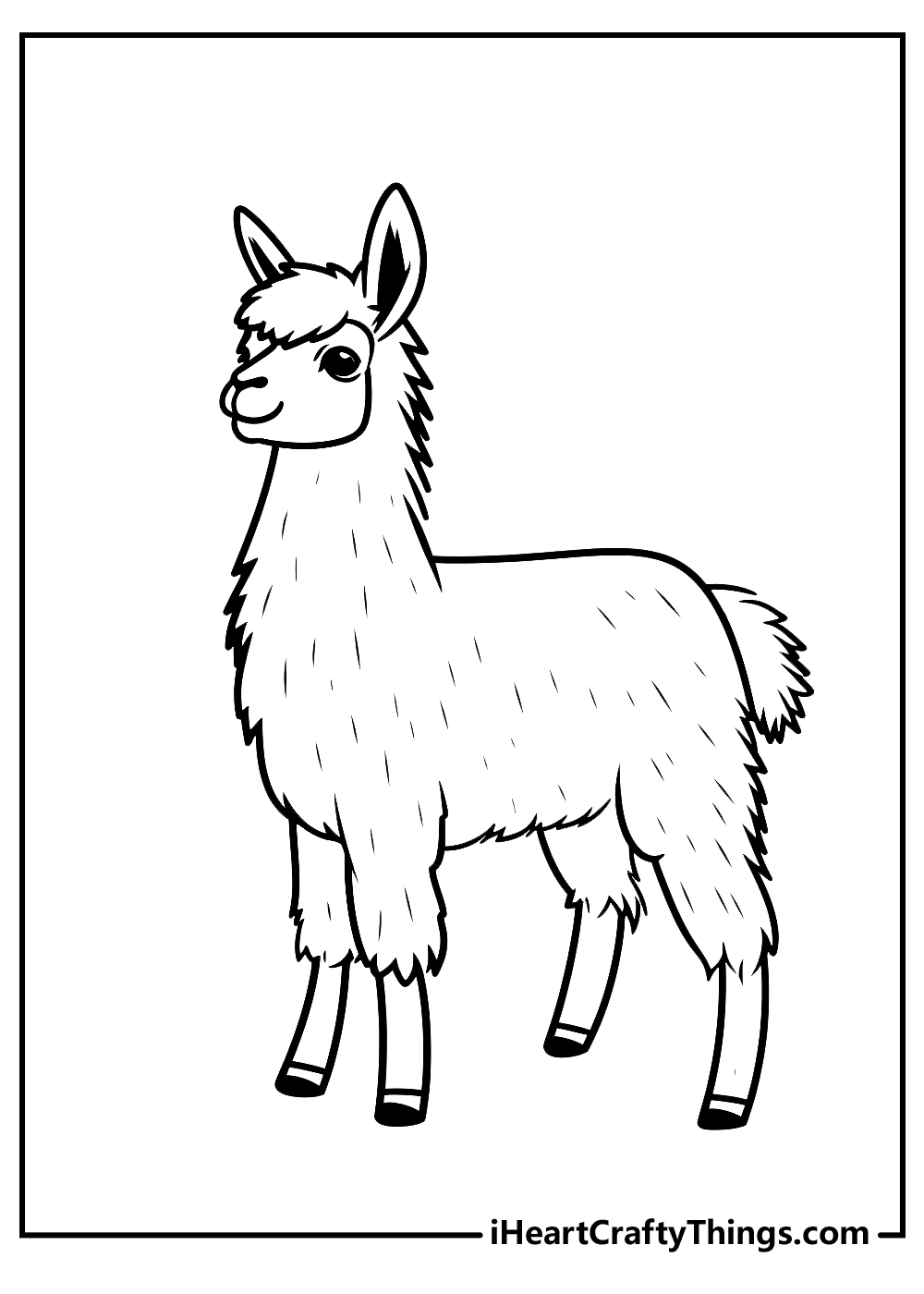 Llama coloring pages free printables