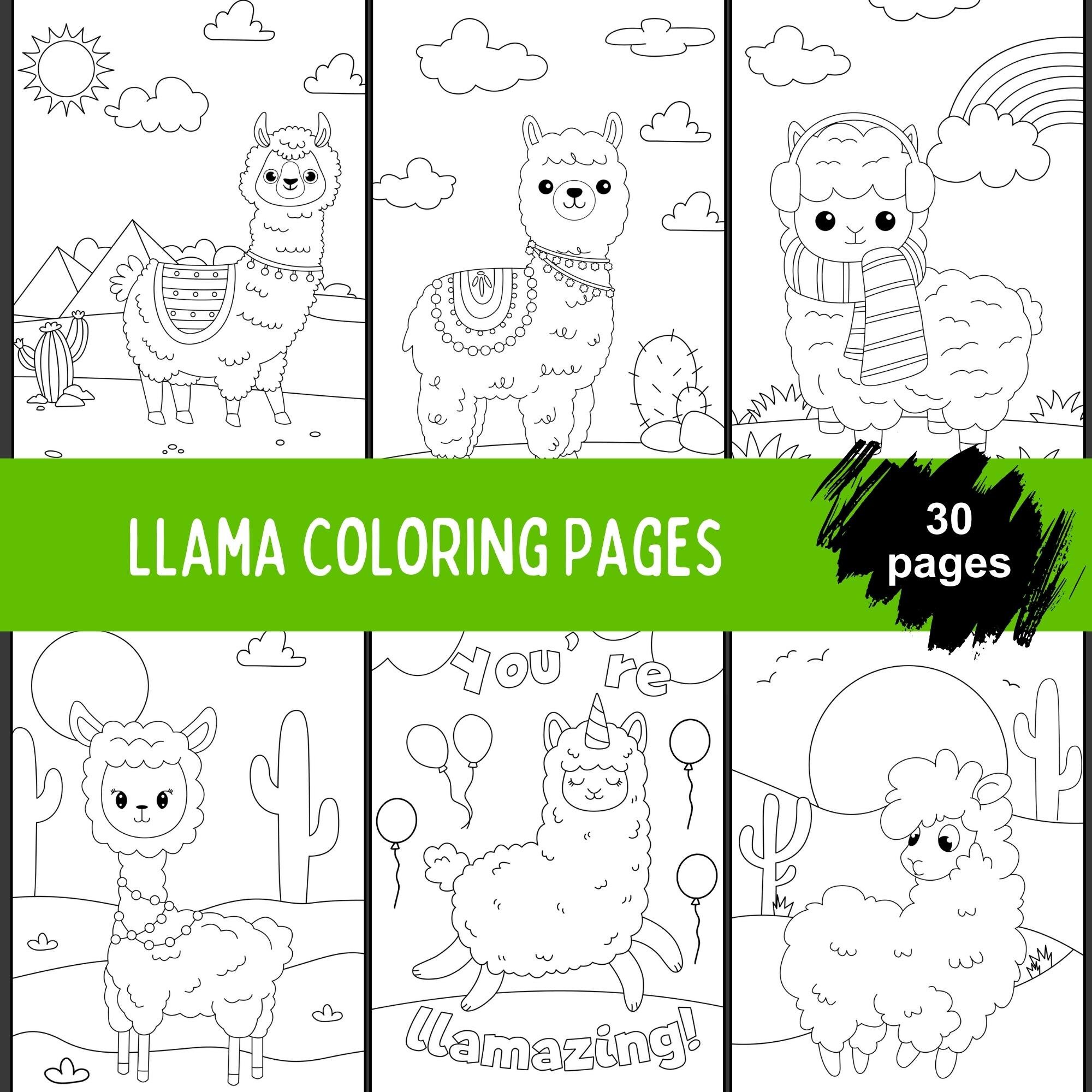 Llama coloring page