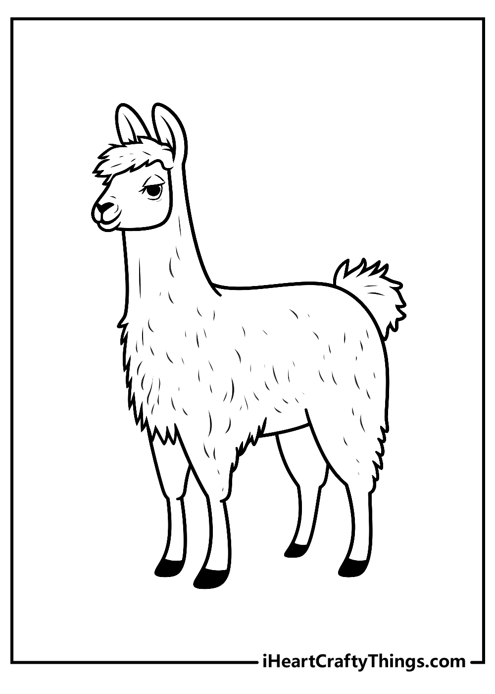 Llama coloring pages free printables
