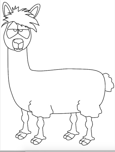 Cute llama coloring pages you can print to your hearts content