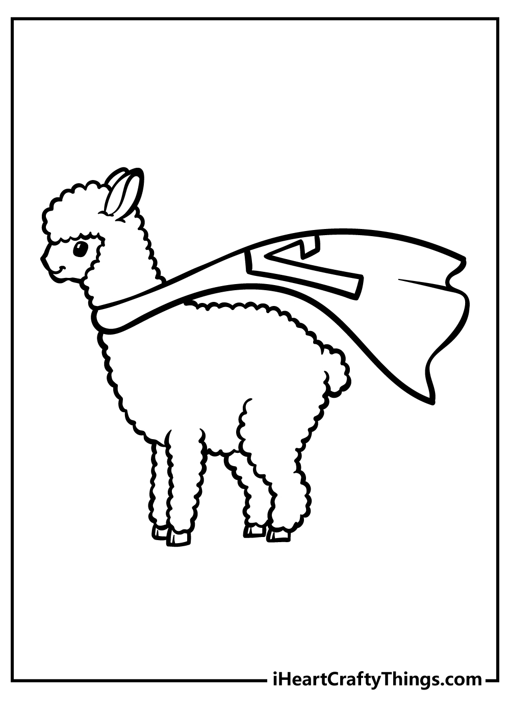 Llama coloring pages free printables
