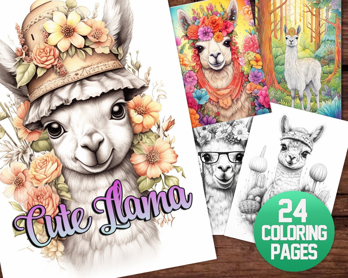 Llama coloring page