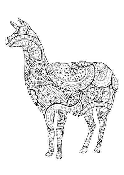 Cute llama coloring pages you can print to your hearts content