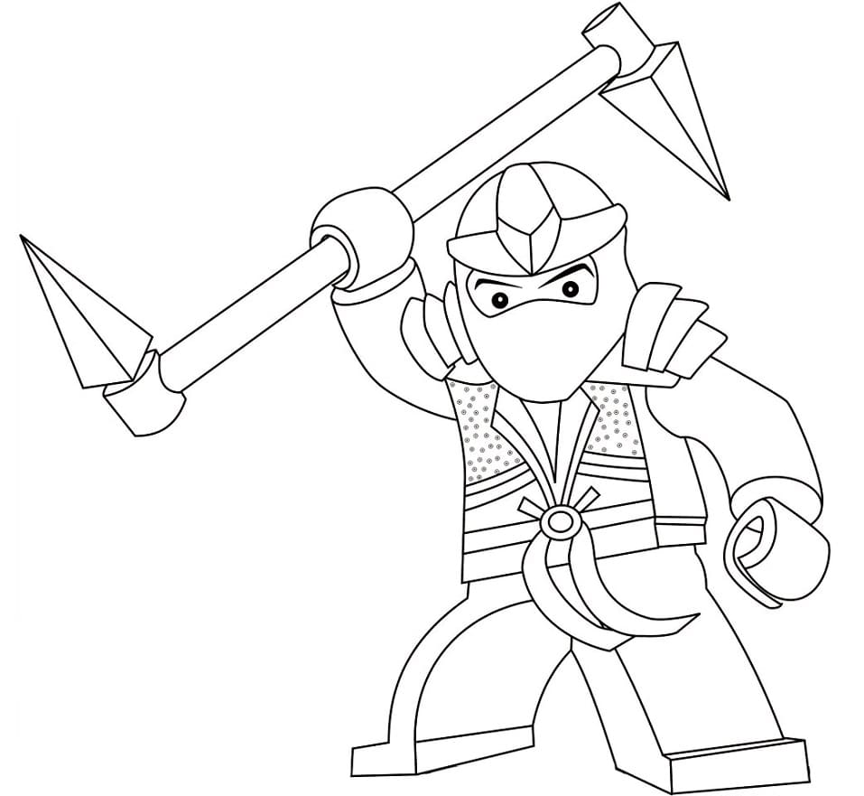 Green lego ninjago lloyd fãrbung seite