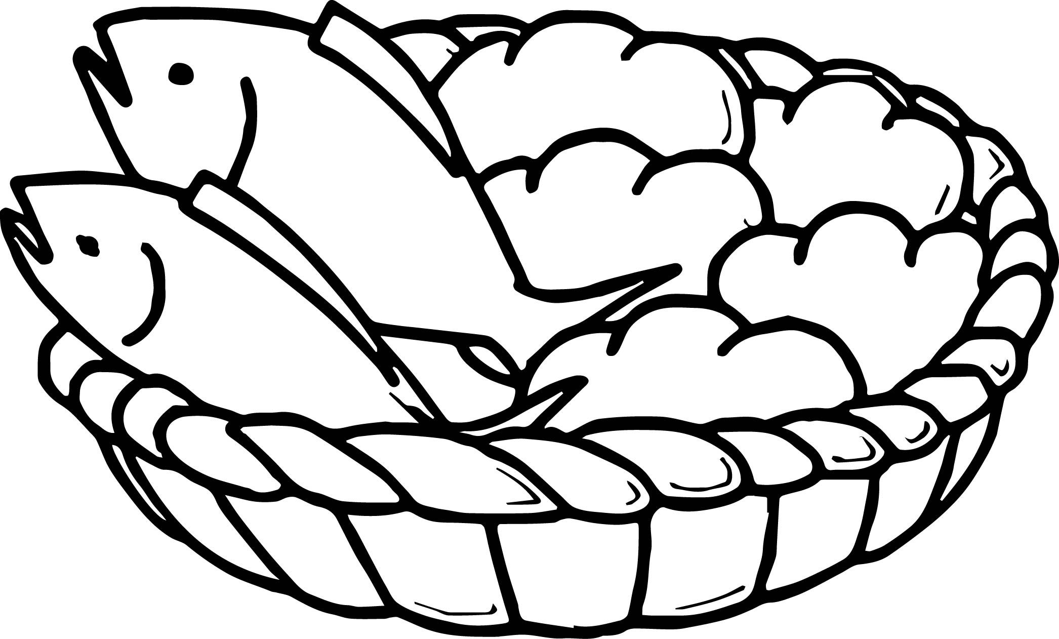 Awesome loaves bread and fish coloring page fish coloring page valentines day coloring page turkey coloring pages