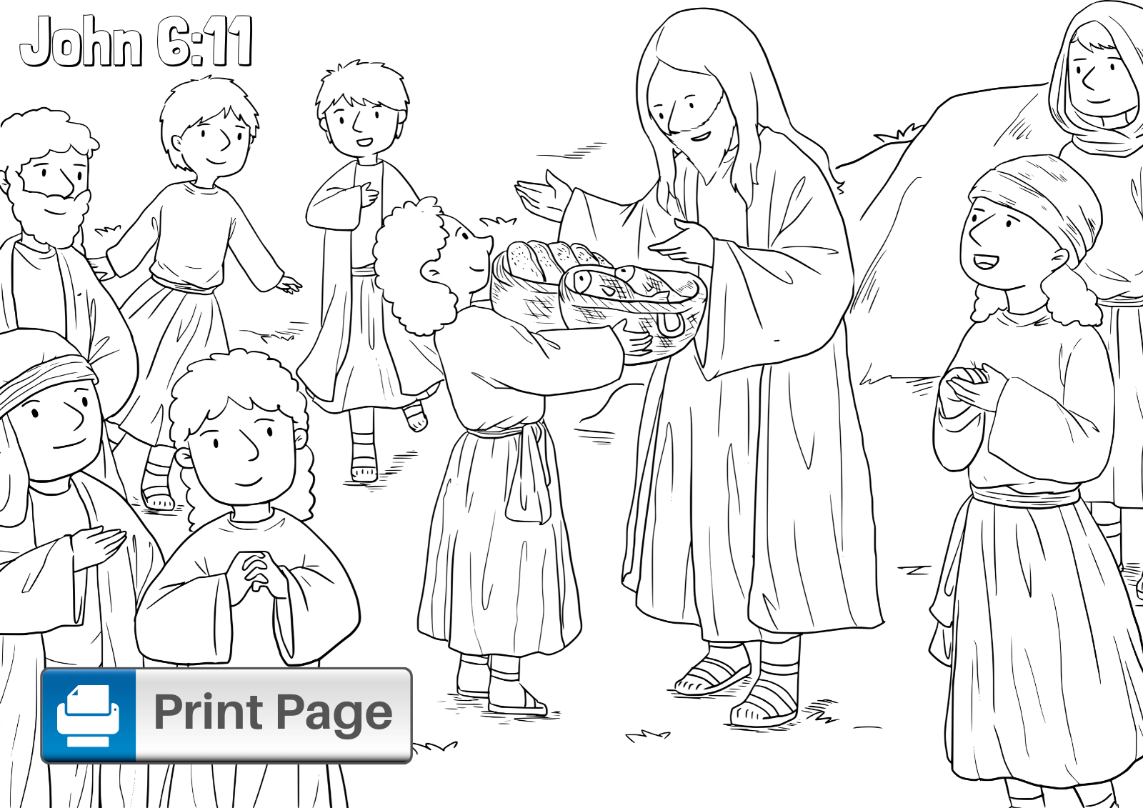 Jesus feeds the coloring pages for kids printable pdfs â connectus