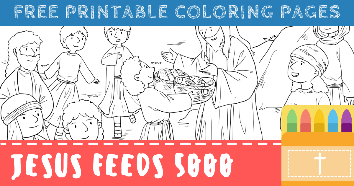 Jesus feeds the coloring pages for kids printable pdfs â connectus