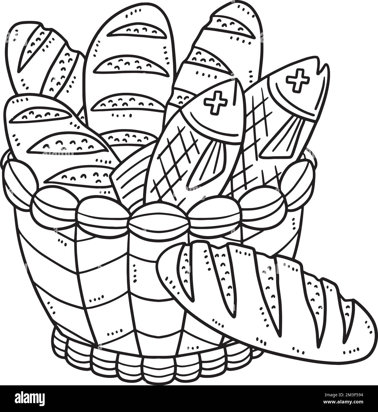 Fishes and loaves cut out stock images pictures