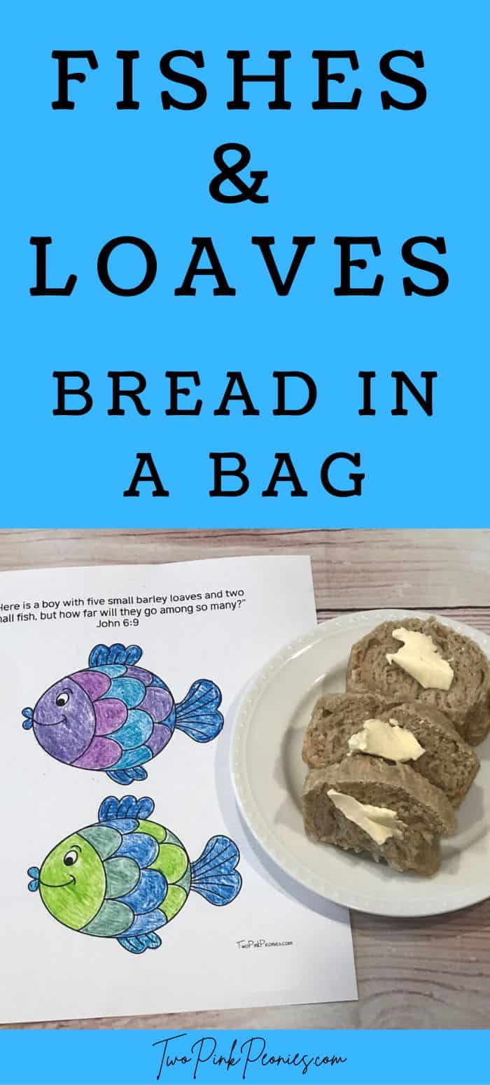 Fishes and loaves activity two pink peonies