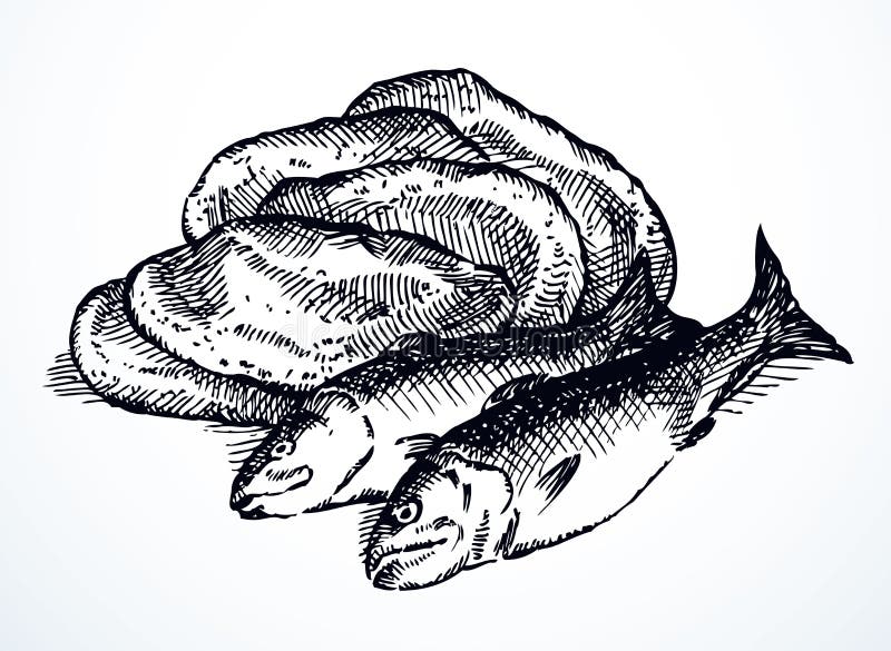 Loaves fish stock illustrations â loaves fish stock illustrations vectors clipart