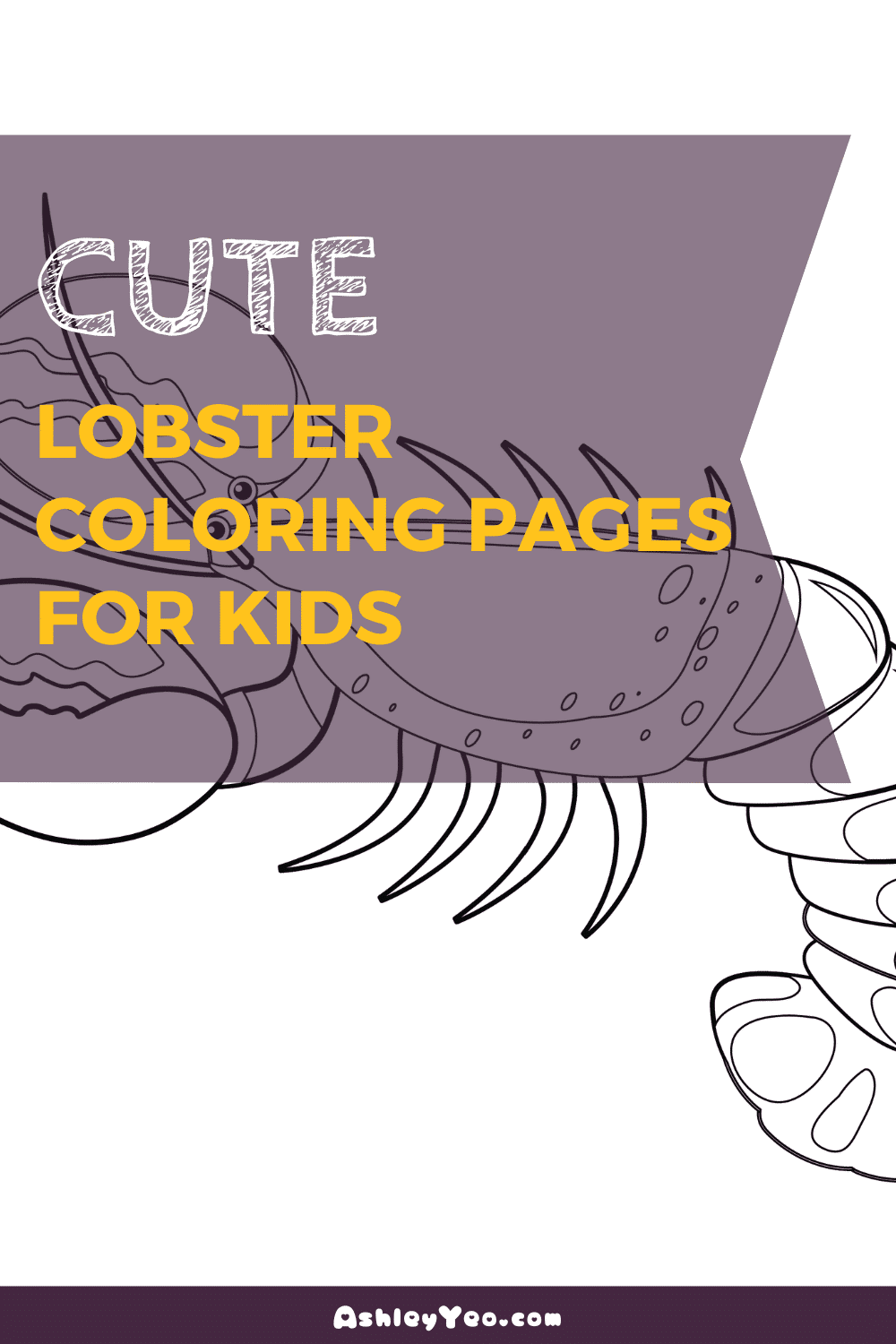 Best cute lobster coloring page for kids