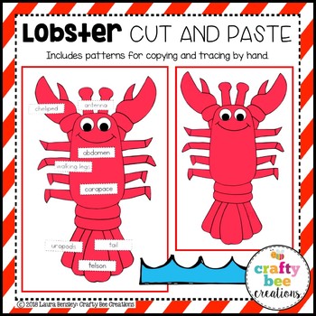 Lobster craft ocean animals activity ocean habitat activities label