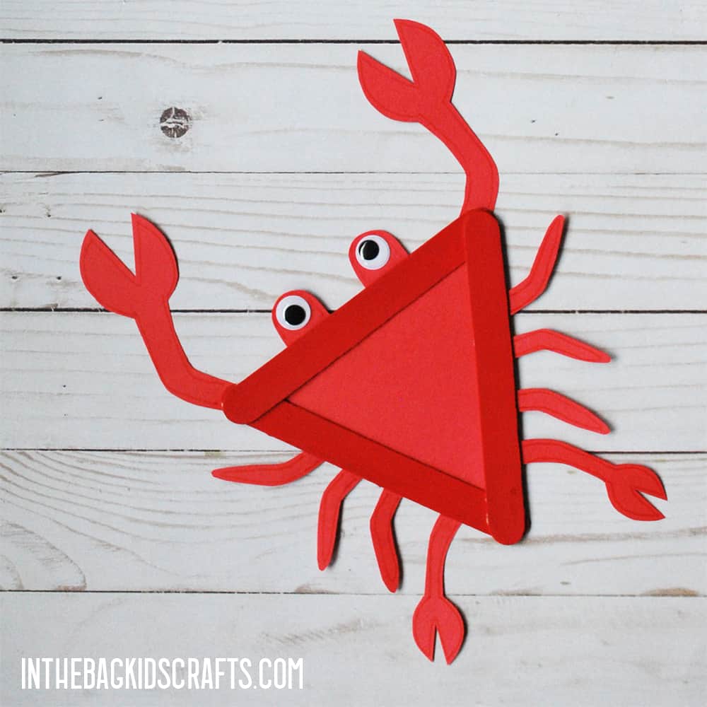 Crab craft for kids with free printable template â in the bag kids crafts