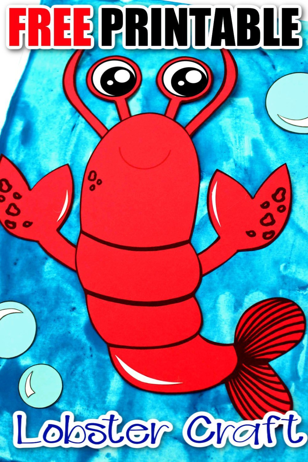Easy lobster craft for kids with free lobster template â simple mom project