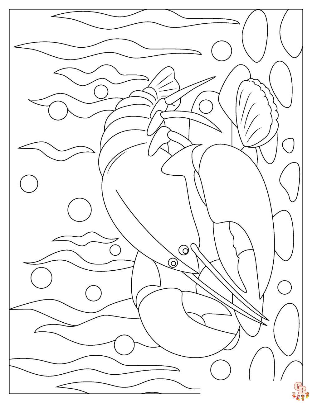 Free lobster coloring pages for kids printable and easy to print