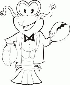 Lobster coloring pages for kids