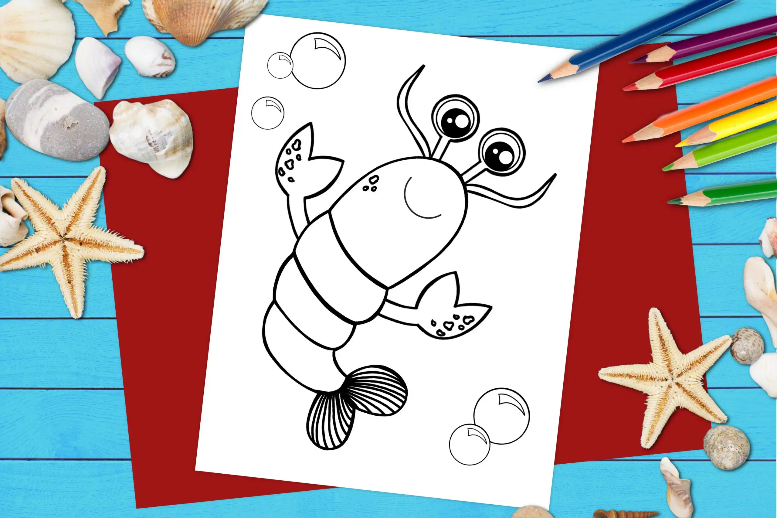 Free printable lobster coloring page â simple mom project
