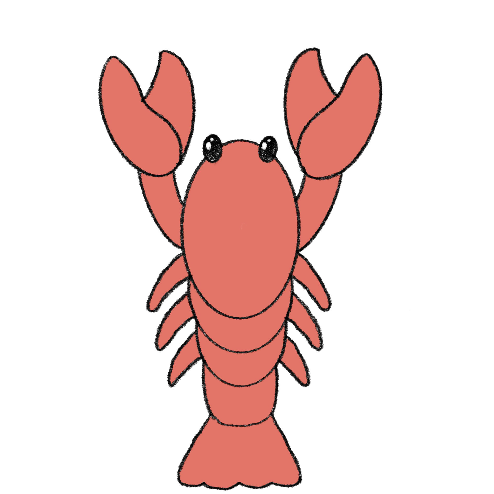 How to draw a lobster