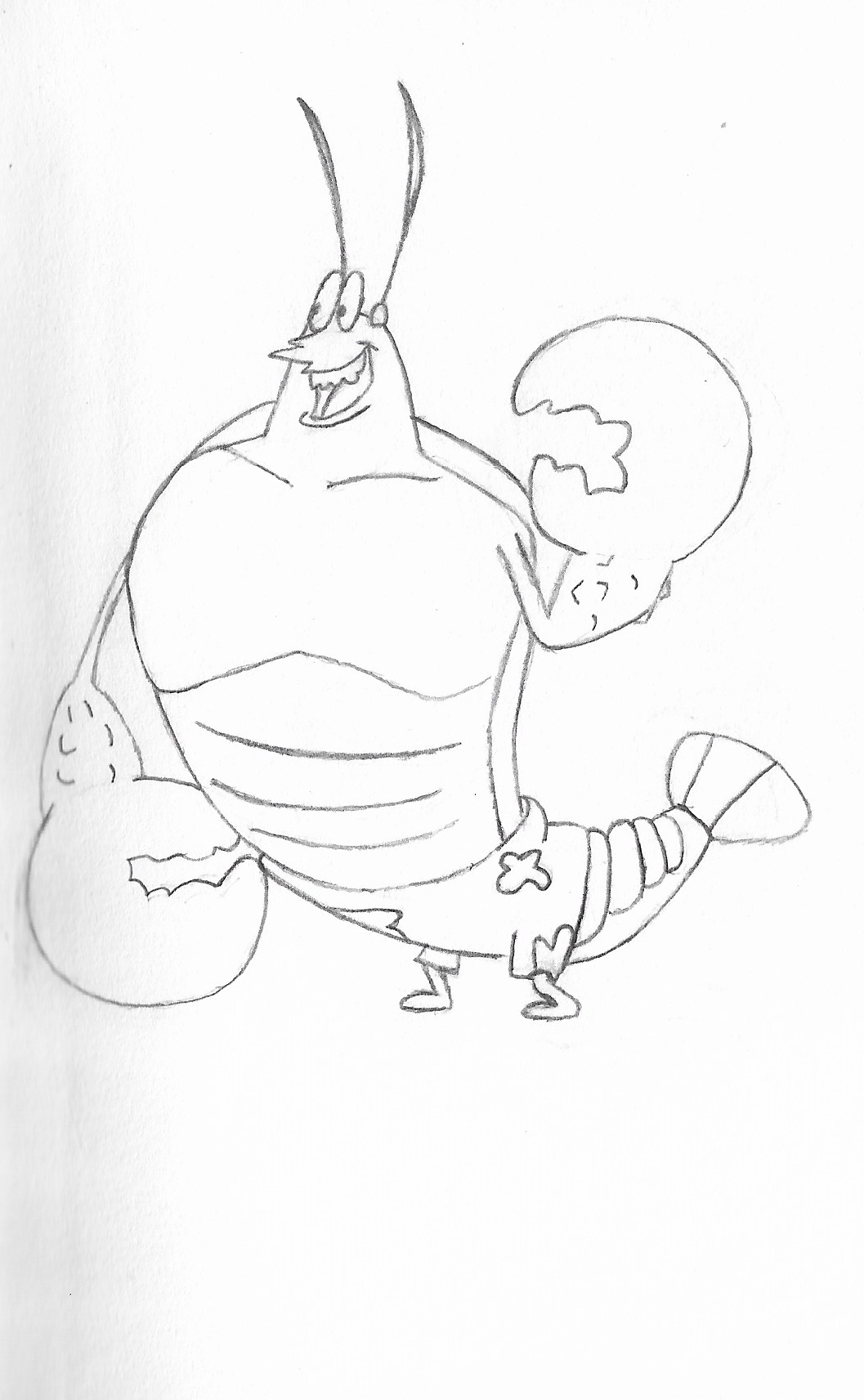 Drawing of larry the lobster by mcartw on