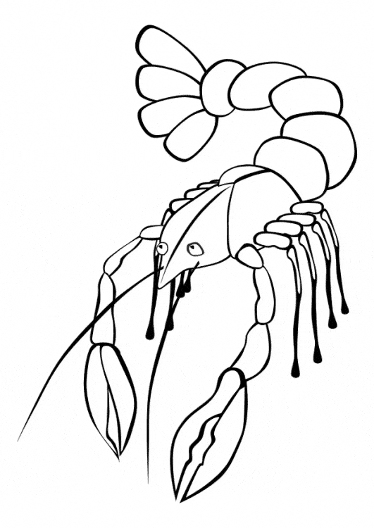 Lobster coloring page