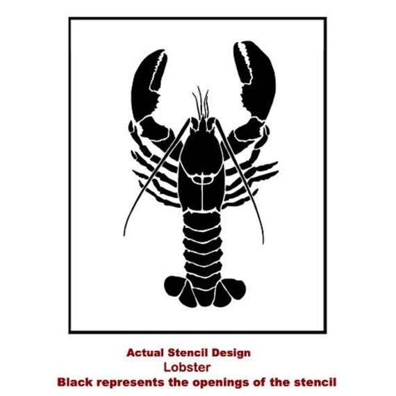 Lobster stencil large stencils even better than wall decals diy decor