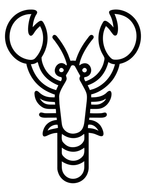 Premium ai image lobster coloring page for kids printable page preschool education